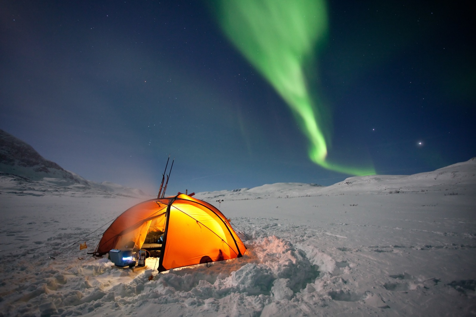 Arctic Vs Antarctic Sleep under the Northern Lights